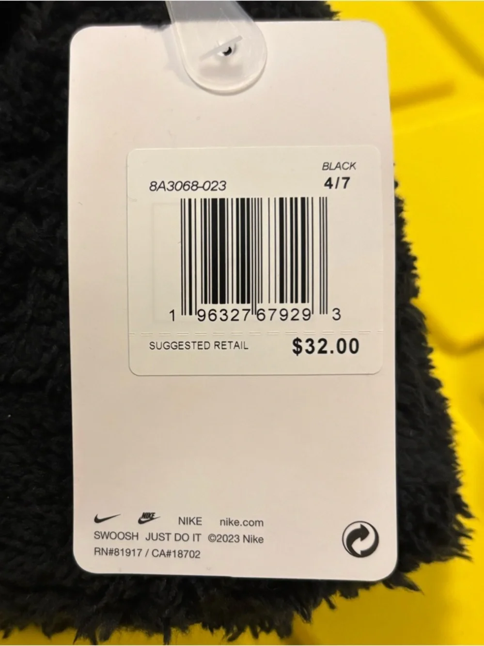 NWT Nike kids Sherpa Bucket Hat unisex sz 4-7
